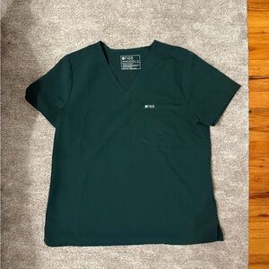 Figs Women’s Catarina Scrub Top in British Racing Green